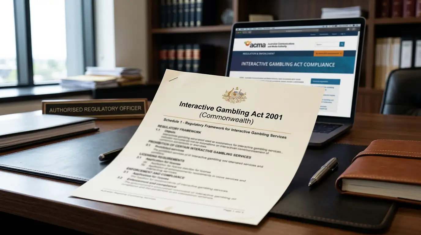 Interactive Gambling Act legal document showing Australian online casino prohibition