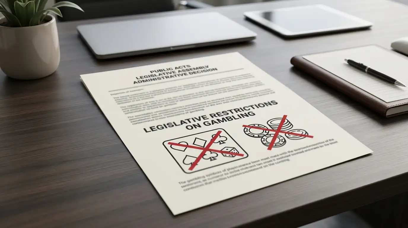 Legislative document with banking card symbols crossed out