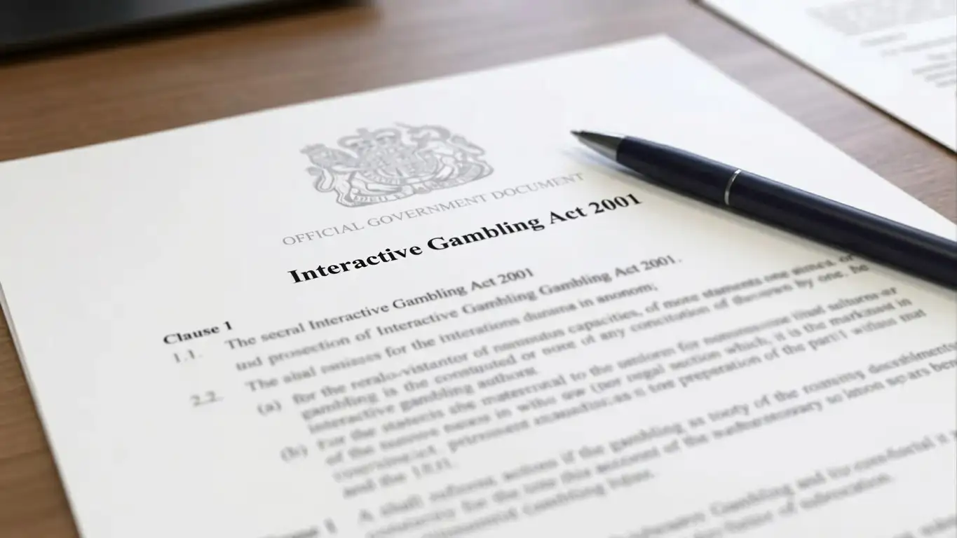 Document with Australian government seal representing the Interactive Gambling Act legislation