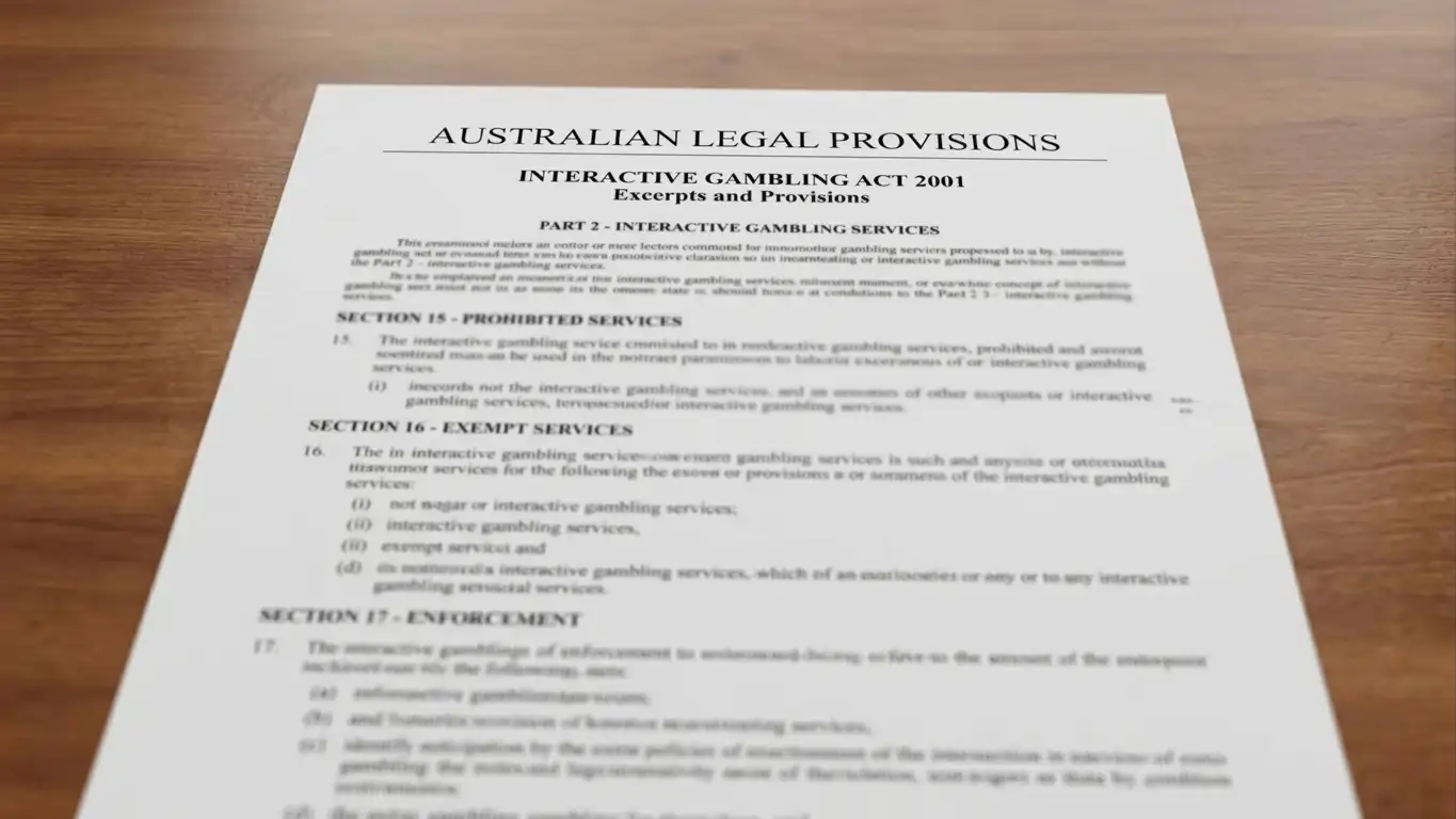 Australian legal document showing Interactive Gambling Act 2001 provisions