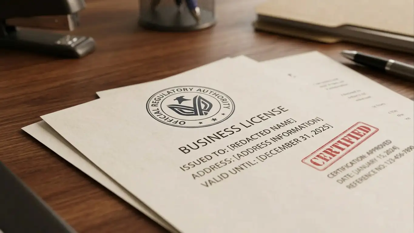 Casino license verification document showing Curaçao and Tobique regulatory stamps