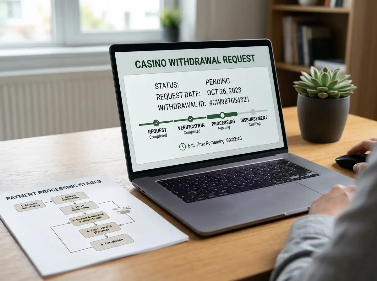 Withdrawal request screen showing approval queue timer and NPP transfer stages