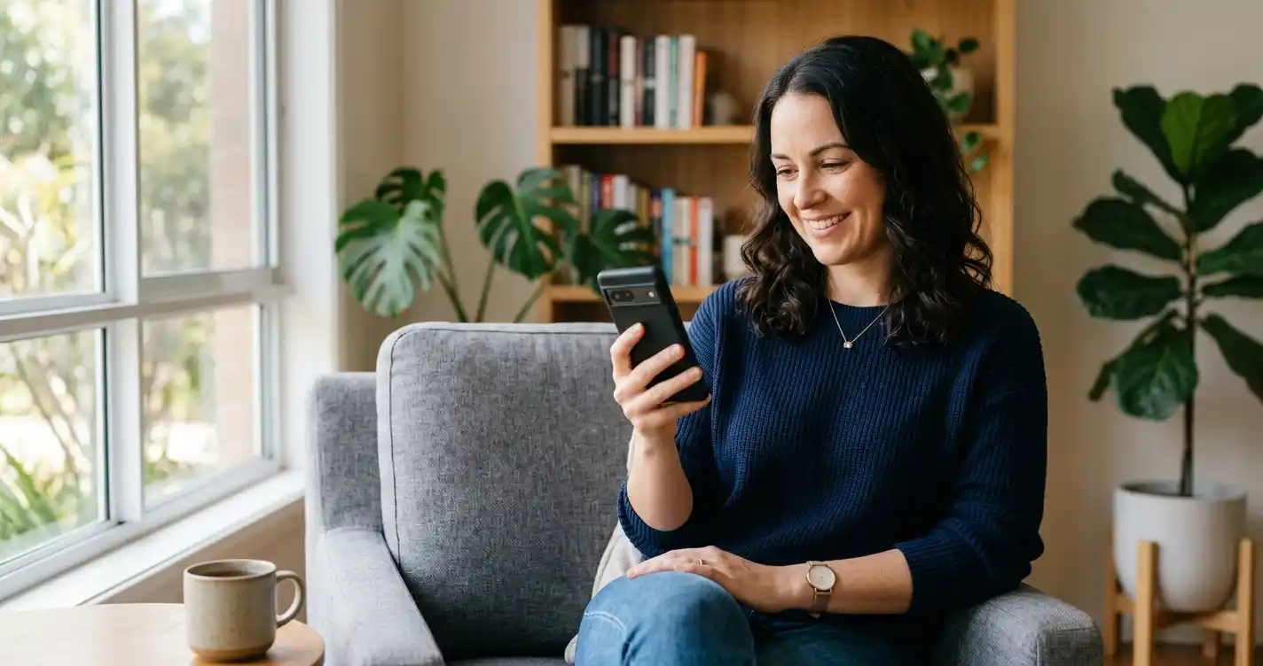 Australian player checking fast casino withdrawal on smartphone with PayID notification