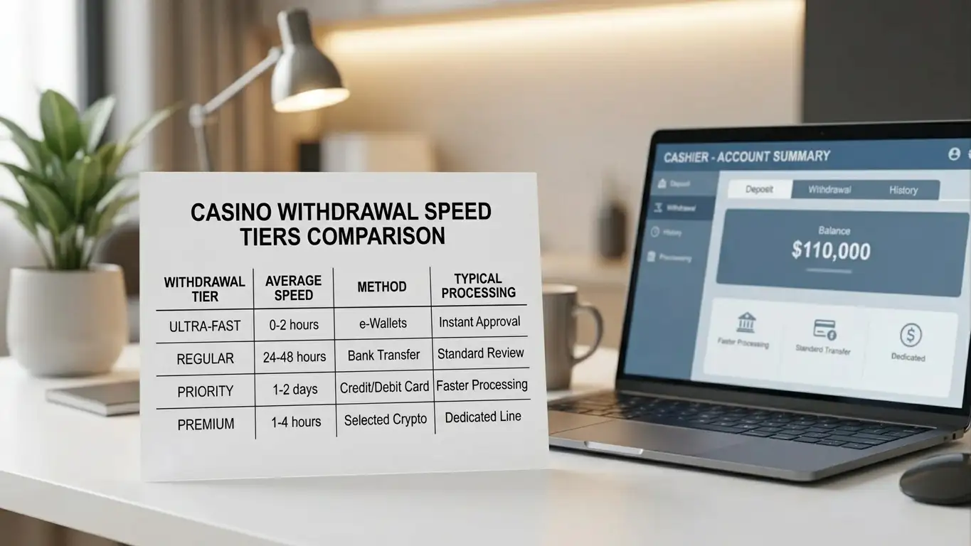 Comparison chart showing Skrill withdrawal speeds across Australian offshore casinos